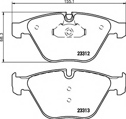 HELLA 8DB 355 015-391 Комплект тормозных колодок,