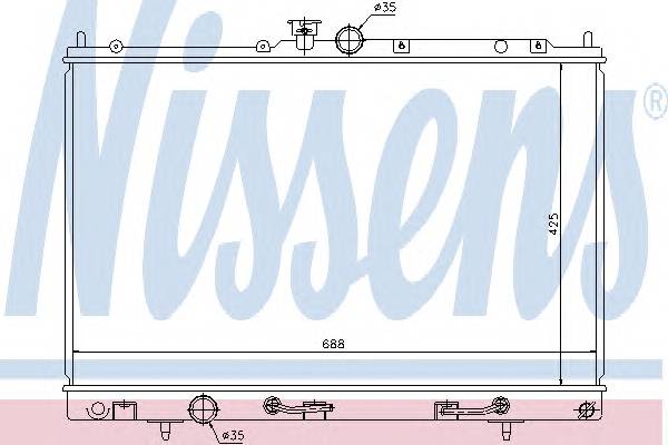 NISSENS 62893 Радиатор, охлаждение двигателя