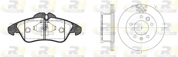 ROADHOUSE 8578.01 Комплект тормозов, дисковый