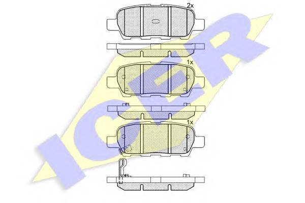 ICER 181509 Комплект тормозных колодок,