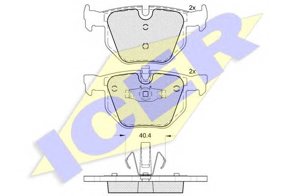 ICER 181739 Комплект тормозных колодок,