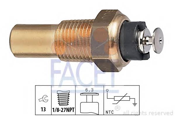 FACET 7.3005 Датчик, температура масла;