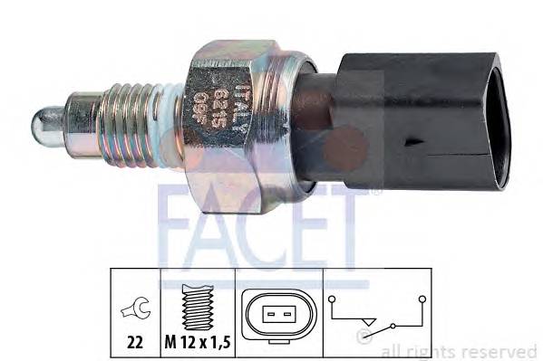 FACET 7.6215 Вимикач, фара заднього