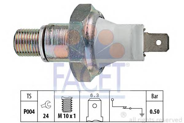 FACET 7.0119 Датчик тиску масла