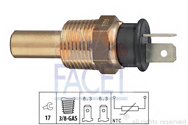 FACET 7.3228 Датчик, температура масла;