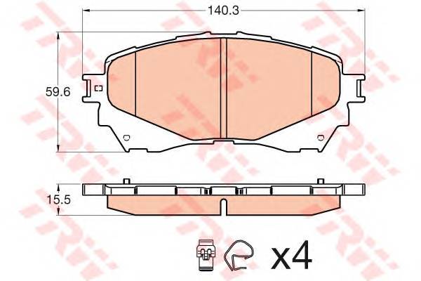 TRW GDB3580 Комплект тормозных колодок,