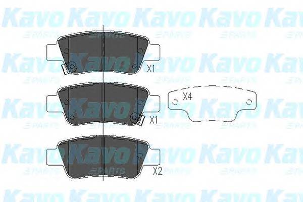 KAVO PARTS KBP-2042 Комплект гальмівних колодок,