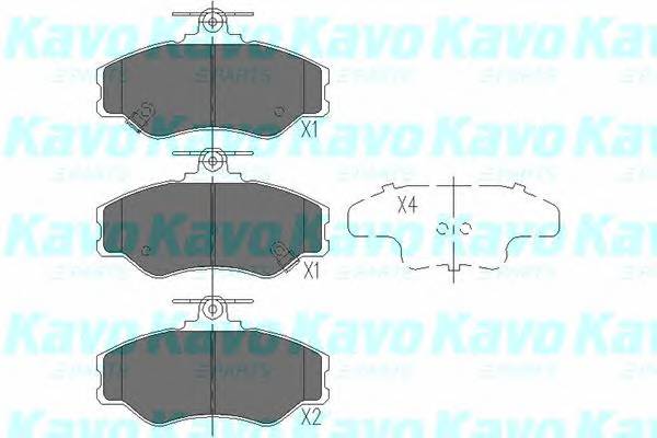 KAVO PARTS KBP-3002 Комплект гальмівних колодок,