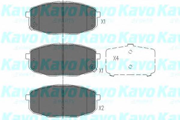 KAVO PARTS KBP-4004 Комплект гальмівних колодок,