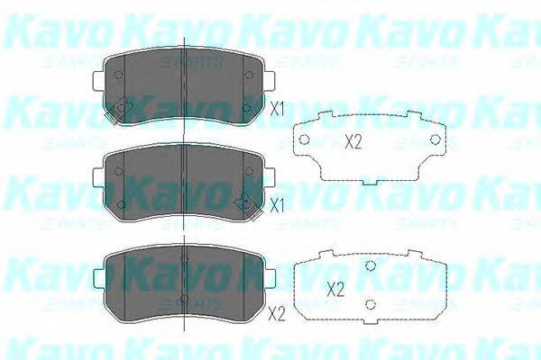 KAVO PARTS KBP-4007 Комплект гальмівних колодок,