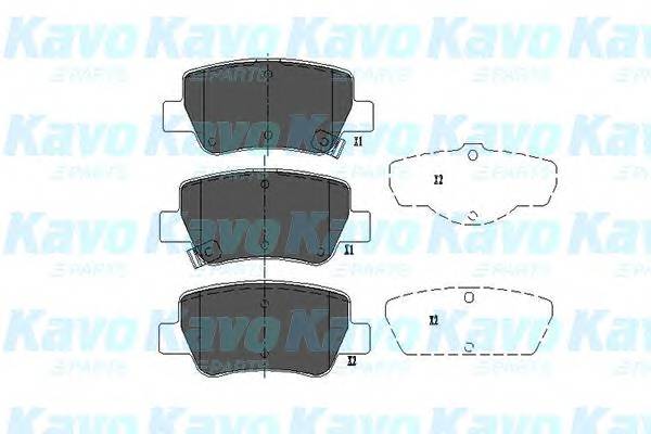 KAVO PARTS KBP-9107 Комплект тормозных колодок,