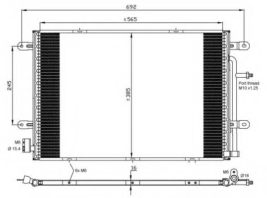 NRF 35841 Конденсатор, кондиционер