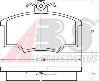 A.B.S. 36138 Комплект тормозных колодок,