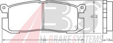 A.B.S. 36672 Комплект гальмівних колодок,