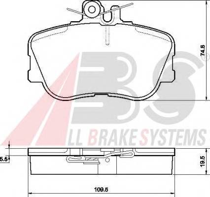 A.B.S. 36838 Комплект тормозных колодок,