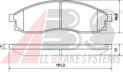 A.B.S. 36862 Комплект тормозных колодок,