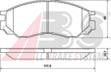 A.B.S. 36925 Комплект тормозных колодок,