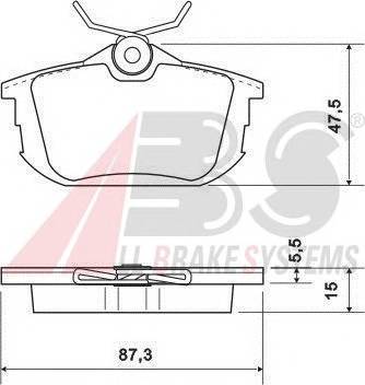 A.B.S. 36950 Комплект тормозных колодок,