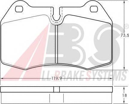 A.B.S. 36958 Комплект тормозных колодок,