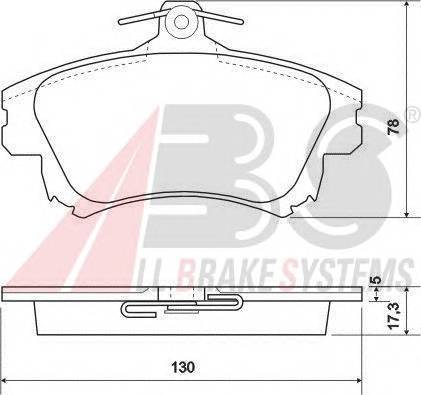 A.B.S. 37020 Комплект тормозных колодок,