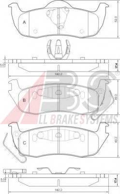 A.B.S. 37534 Комплект тормозных колодок,