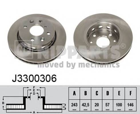 NIPPARTS J3300306 Тормозной диск