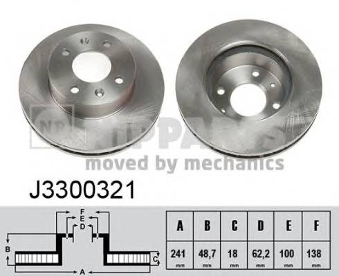 NIPPARTS J3300321 Тормозной диск