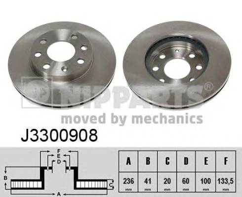 NIPPARTS J3300908 Тормозной диск