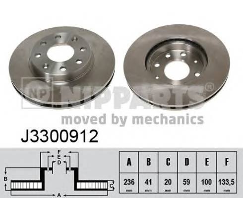 NIPPARTS J3300912 Тормозной диск