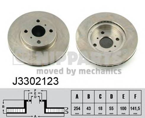 NIPPARTS J3302123 Тормозной диск