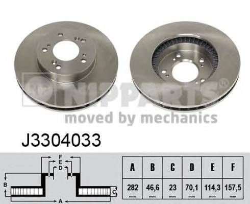 NIPPARTS J3304033 Тормозной диск