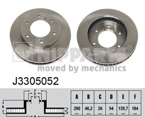 NIPPARTS J3305052 Тормозной диск