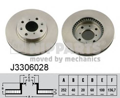 NIPPARTS J3306028 Тормозной диск