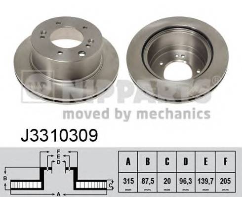 NIPPARTS J3310309 Тормозной диск