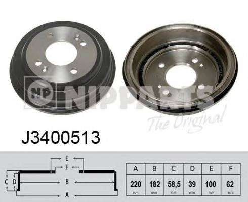 NIPPARTS J3400513 Тормозной барабан