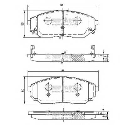 NIPPARTS J3600318 Комплект тормозных колодок,