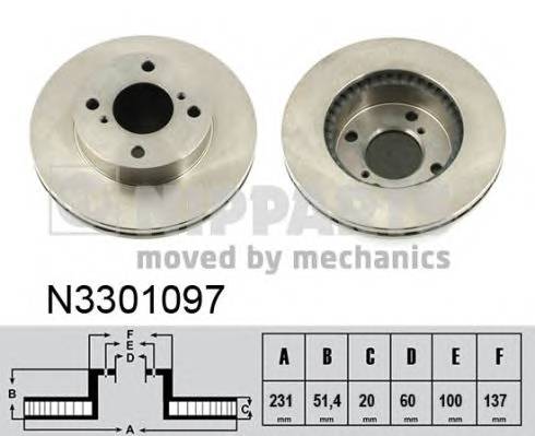 NIPPARTS N3301097 Тормозной диск