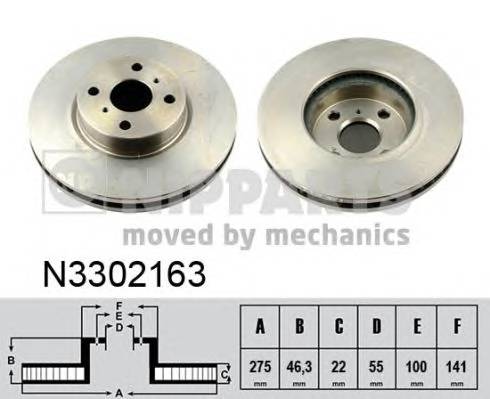 NIPPARTS N3302163 Тормозной диск