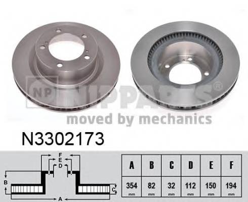 NIPPARTS N3302173 Тормозной диск