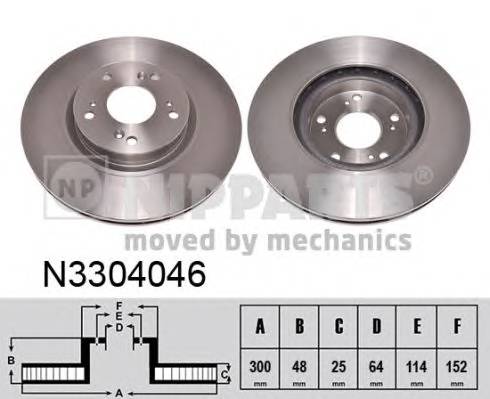 NIPPARTS N3304046 Тормозной диск