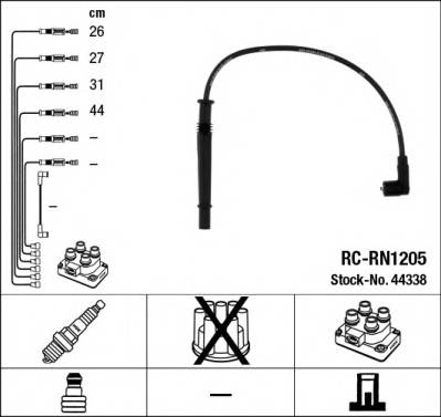 NGK 44338 Комплект проводов зажигания