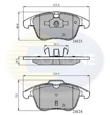 COMLINE CBP01591 Комплект гальмівних колодок,