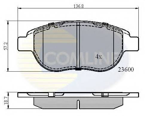 COMLINE CBP01038 Комплект тормозных колодок,