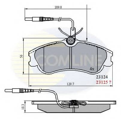 COMLINE CBP1174 Комплект гальмівних колодок,