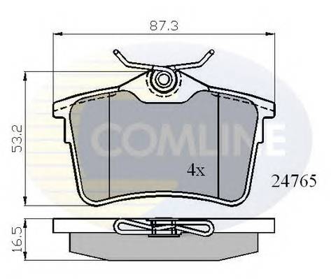 COMLINE CBP01797 Комплект гальмівних колодок,