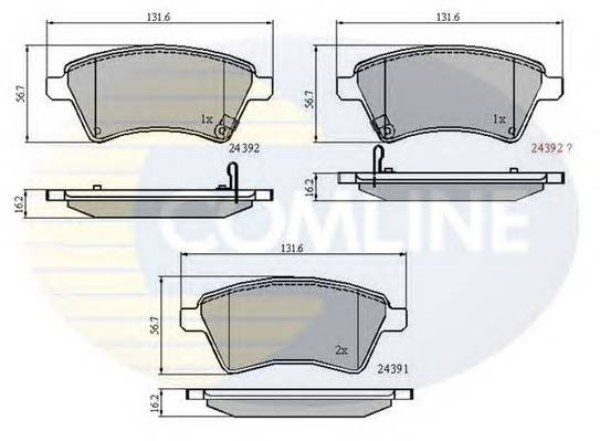 COMLINE CBP31513 Комплект тормозных колодок,