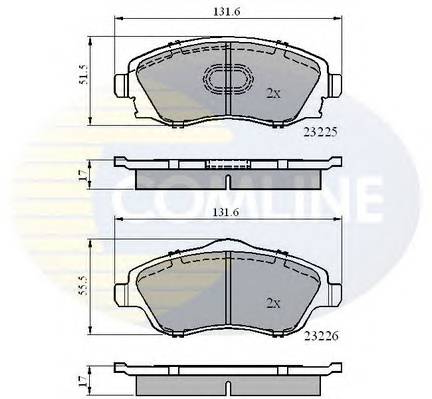 COMLINE CBP31112 Комплект гальмівних колодок,