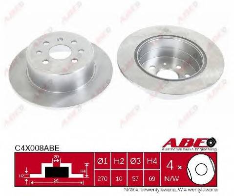 ABE C4X008ABE Тормозной диск