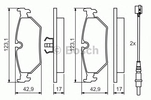 BOSCH 0 986 424 027 Комплект тормозных колодок,