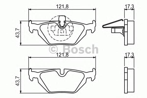 BOSCH 0 986 424 484 Комплект тормозных колодок,